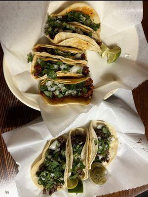 El Pastore and Carne Asada tacos