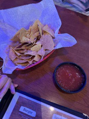 Complementary chips and salsa