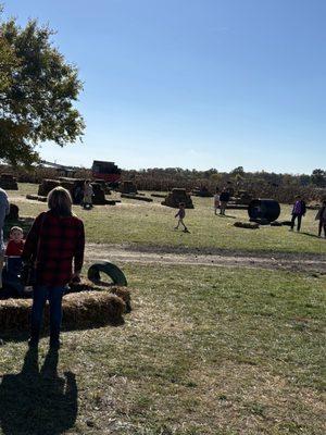 Children's play area....corn maze in the back. This is pretty much the entire thing