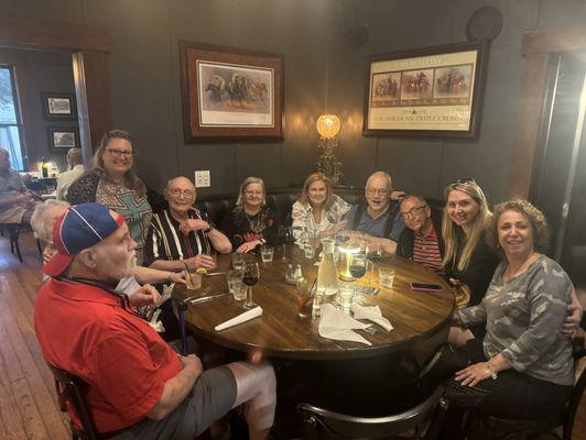 Dinner with Harbor Chase Assisted Living excursion group.  Great memories.