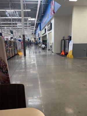 Seating area at Wallmart entrance