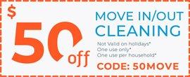 This coupons cover a complete move in/out cleaning. Exp: Oven/Refrigerator, windows, floor boards, etc