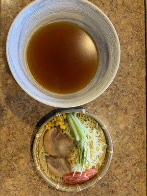 Japanese soy sauce tsukemen