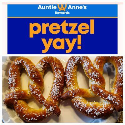 Yes!  Happy Pretzel Yay Day At Auntie Anne's!  4/26/2024