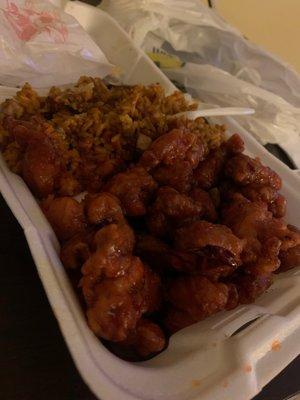 General tso pork fried rice