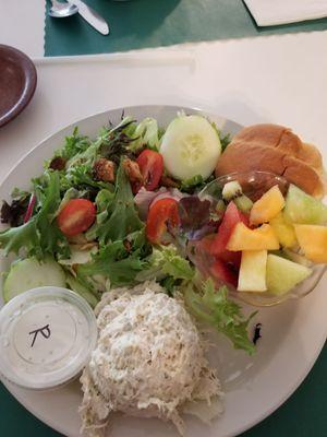 Summer salad plate. The chicken salad was top notch!