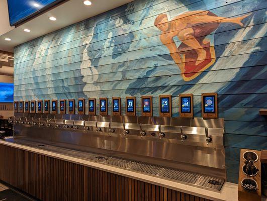 Self-serve tap wall