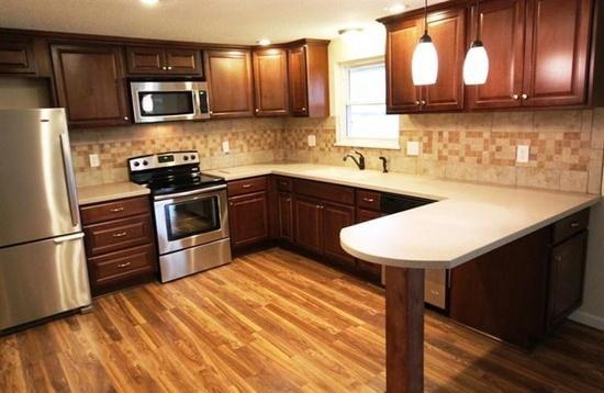 This was a full stud out kitchen remodel. Everything is new from the stud out. I really like this one!