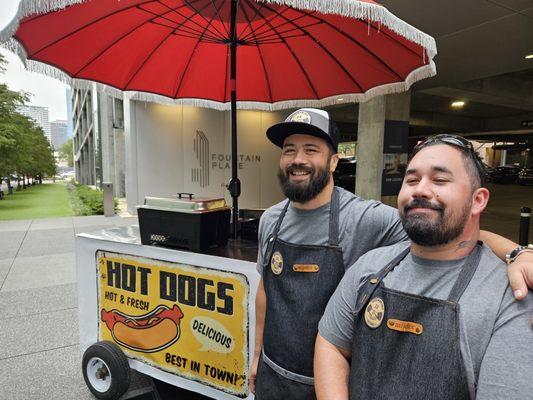 Hot dog cart for carnival themed corporate event