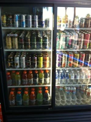 Energy drinks, Gatorade, water and soda's