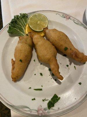 Stuffed zucchini flowers