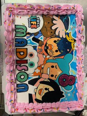 Edible image ice cream cake