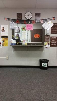 Love the Halloween decorations put up in the clinic at the district.