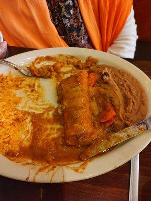 Beef Enchilada plate