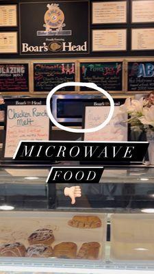 Food is cooked/made in Microwave