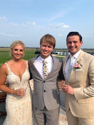 Me my cousin Chelsea & my new cousin tanner