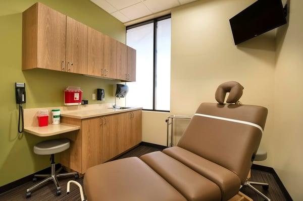 Patient exam rooms