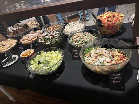 Appetizer/salads table