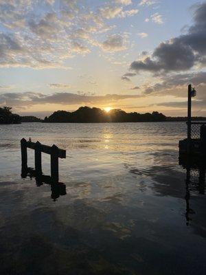 sunset from Settlement dock