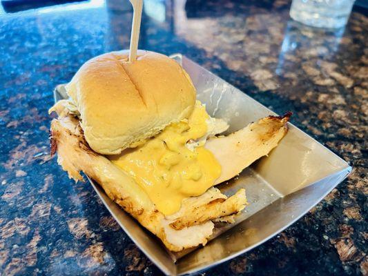 Turkey Reuben slider