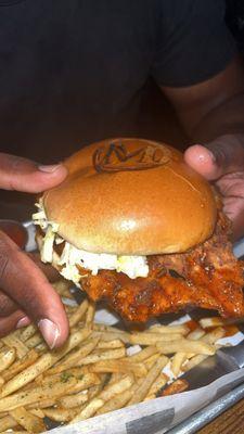 Hot honey chicken sandwich