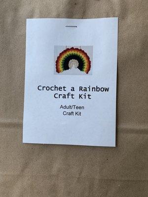 Rainbow crochet craft kit