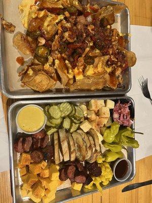 Nachos and the charcuterie board