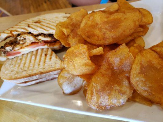 Buffalo panini with house made chips