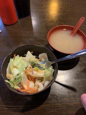 Salad-Miso soup