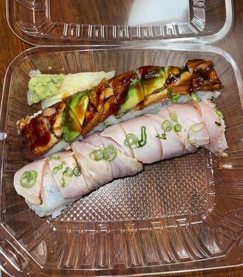 Stanford Roll & White Tuna Tataki Roll