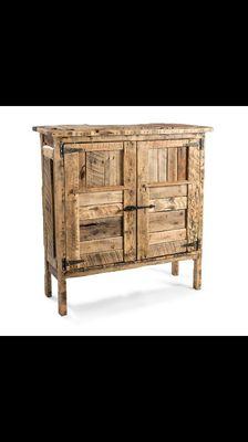 A nice rustic commissioned cabinet the went ro Manhattan