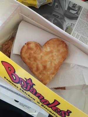 Biscuits at Bojangles for Valentines Day!