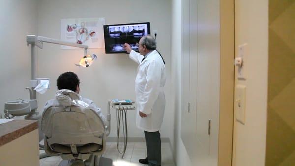 Dr. G explains everything he does and educates his patients so they know how to take care of their dental health.