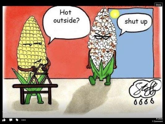 On a HOT summer day we feel this. Lol