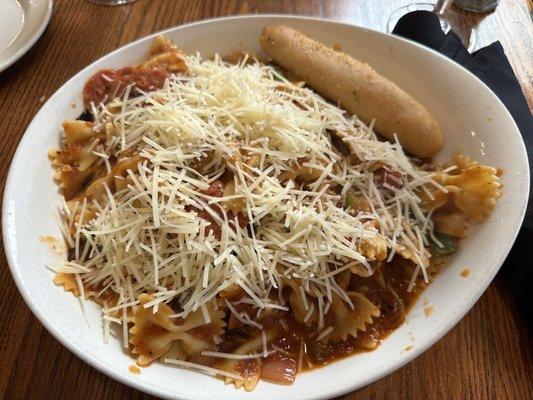 Build your own pasta from pasta bar