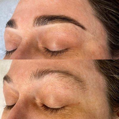 Brow wax and tint