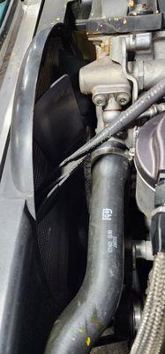 Ripped coolant line