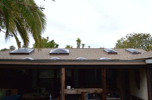 New roof and beautiful custom skylights