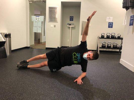 A SPIRIT Club member during a personal training session.