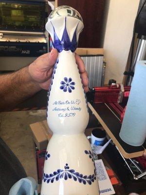 Clase Azul Tequila bottle engraved