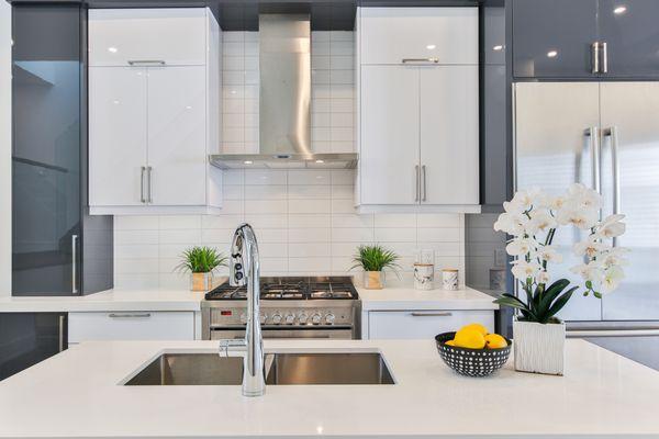 New cabinets and backsplash