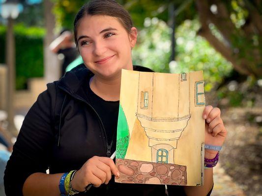 High School student on a field trip to the Art Museum and Balboa Park