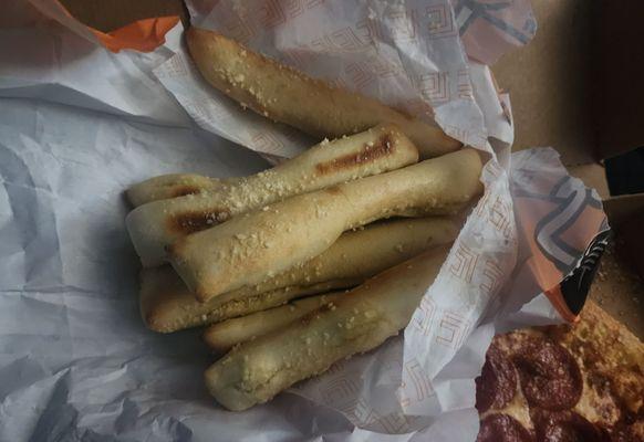 Breadsticks (they forgot the side sauce)