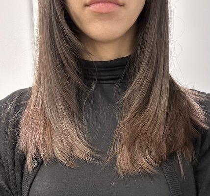 After the cut the left and right side are completely different.