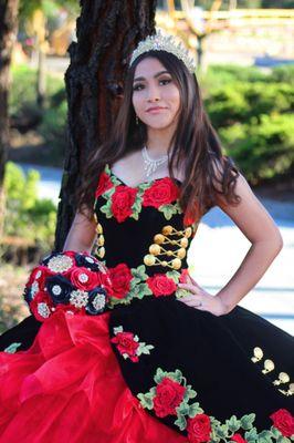 Custom made quince charro dress