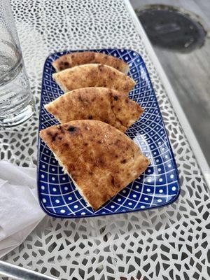 Fresh and warm pita bread.