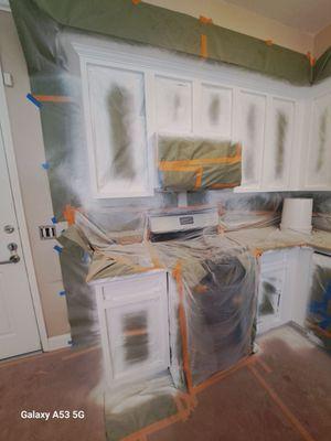 Interior kitchen cabinets all getting
Finished work and paint by Reliance