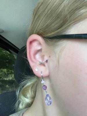 Tragus piercing