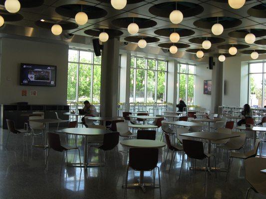 Bear Cave' Café dining area inside Hannelly Center.