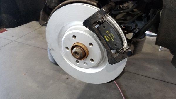 Brakes are one of the items we check during our courtesy inspection. We can replace different parts and perform brake fluid exchanges.